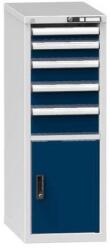 POLAK Fiókos szekrény ZH2, 442 x 753 x 1215 mm, szürke-sötétkék