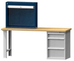 POLAK Munkalapra szerelhető szekrény rolós függönnyel, 930 x 220 x 780 mm, sötétkék