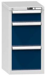 POLAK Fiókos szekrény ZL3, 442 x 600 x 840 mm, szürke-sötétkék