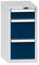 POLAK Fiókos szekrény ZH3, 442 x 753 x 840 mm, szürke-sötétkék