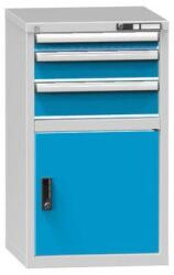 POLAK Fiókos szekrény ZA2, 578 x 600 x 990 mm, szürkéskék