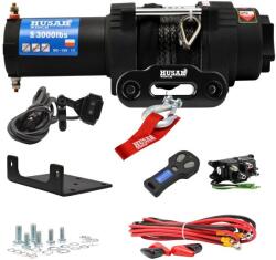 Husar Winch Troliu electric ATV Husar Winch 3000lbs (1361kg) 12v Cablu Sintetic 12m Raport 138: 1