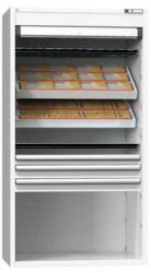 POLAK NC szekrény redőnnyel 54x27D felszereléssel, 11-es variáció, szürkés-szürke