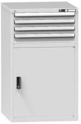 POLAK Fiókos szekrény ZB1, 731 x 753 x 1215 mm, szürkésszürke