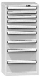 POLAK Fiókos szekrény ZN4, 578 x 464 x 1215 mm, szürkésszürke