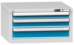 POLAK Fiókos szekrény ZB4, 731 x 753 x 390 mm, szürkéskék