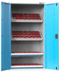 POLAK NC szekrény csuklós ajtókkal 54x27D felszereléssel, 10-es variáció, szürkéskék