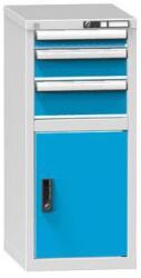 POLAK Fiókos szekrény ZL2, 442 x 600 x 990 mm, szürkéskék