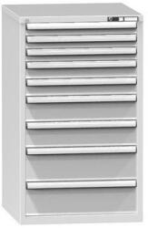 POLAK Fiókos szekrény ZB4, 731 x 753 x 1215 mm, szürkésszürke