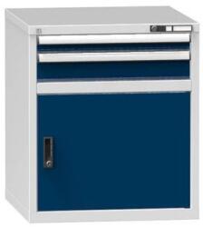 POLAK Fiókos szekrény ZB2, 731 x 753 x 840 mm, szürke-sötétkék