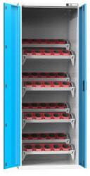 POLAK NC szekrény csuklós ajtókkal 36x27D felszereléssel, 3-as variáció, szürkéskék