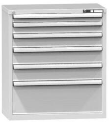 POLAK Fiókos szekrény ZR4, 884 x 464 x 990 mm, szürkésszürke