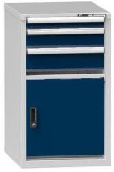 POLAK Fiókos szekrény ZE2, 578 x 753 x 990 mm, szürke-sötétkék