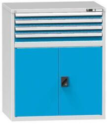 POLAK Fiókos szekrény ZG6, 1037 x 753 x 1215 mm, szürkéskék
