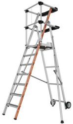 Tubesca-Comabi Raptor alumínium munkaállványok, két polccal, 7 fokos