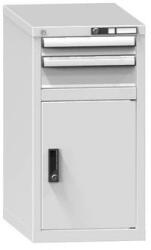 POLAK Fiókos szekrény ZH2, 442 x 753 x 840 mm, szürkésszürke