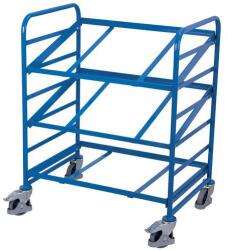 Cordes Euro polcos kocsi ferde polcokkal ellátott ládákhoz, 3 polccal, 93, 5 x 66, 5 x 112, 5 cm, kék