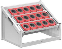 POLAK NC asztali állvány 36x27D felszereléssel, 8-as változat, szürke