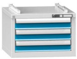 POLAK Fiókos szekrény ZA3ERGO, 578 x 600 x 390 mm, szürkéskék