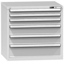 POLAK Fiókos szekrény ZK6, 884 x 753 x 840 mm, szürkésszürke