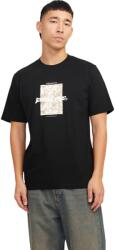 JACK & JONES Tarmac Camo Front Póló Fekete M INTL