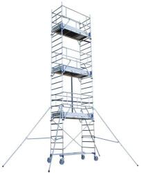 Tubesca-Comabi Totem 2 Line alumínium gurulóállvány, pallóhossz: 2, 43 m, munkamagasság: 6, 85 m
