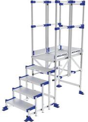 Tubesca-Comabi Meca Modul munkaállvány, 3 korláttal, 5 fokos, pallóhossz: 1 m