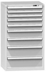 POLAK Fiókos szekrény ZD4, 731 x 600 x 1215 mm, szürkésszürke