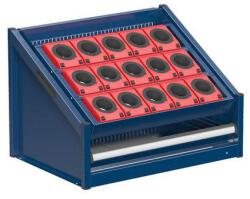 POLAK NC asztali állvány 36x27D felszereléssel, 4-es opció, sötétkék