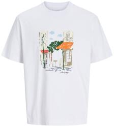 JACK & JONES Manchester Sketch White póló L INTL
