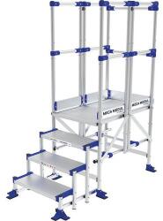 Tubesca-Comabi Meca Modul munkaállvány, 3 korláttal, 4 fokos, pallóhossz: 1 m