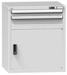 POLAK Fiókos szekrény ZD2, 731 x 600 x 840 mm, szürkésszürke
