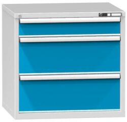 POLAK Fiókos szekrény ZK3, 884 x 753 x 840 mm, szürkéskék