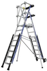 Tubesca-Comabi Sherpascopic Saloon állítható alumínium munkaállvány, 8-11 fokos