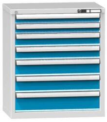 POLAK Fiókos szekrény ZP7, 731 x 464 x 840 mm, szürkéskék