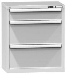 POLAK Fiókos szekrény ZP3, 731 x 464 x 840 mm, szürkésszürke