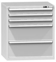 POLAK Fiókos szekrény ZK3, 884 x 753 x 990 mm, szürkésszürke