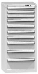 POLAK Fiókos szekrény ZN5, 578 x 464 x 1215 mm, szürkésszürke