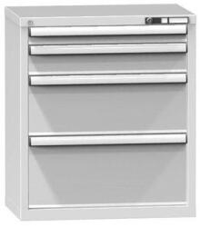 POLAK Fiókos szekrény ZP4, 731 x 464 x 840 mm, szürkésszürke