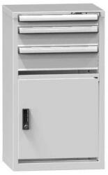 POLAK Fiókos szekrény ZN2, 578 x 464 x 990 mm, szürkésszürke