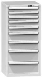 POLAK Fiókos szekrény ZA4, 578 x 600 x 1215 mm, szürkésszürke