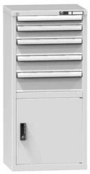 POLAK Fiókos szekrény ZN2, 578 x 464 x 1215 mm, szürkésszürke