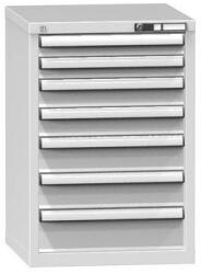 POLAK Fiókos szekrény ZA5, 578 x 600 x 840 mm, szürkésszürke