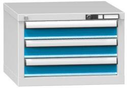 POLAK Fiókos szekrény ZA3, 578 x 600 x 390 mm, szürkéskék