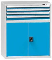 POLAK Fiókos szekrény ZC1, 1037 x 600 x 1215 mm, szürkéskék