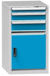 POLAK Fiókos szekrény ZE2, 578 x 753 x 990 mm, szürkéskék