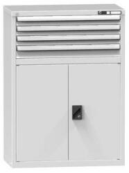 POLAK Fiókos szekrény ZR1, 884 x 464 x 1215 mm, szürkésszürke