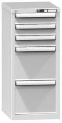 POLAK Fiókos szekrény ZL3, 442 x 600 x 990 mm, szürkésszürke