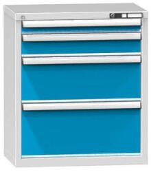 POLAK Fiókos szekrény ZP4, 731 x 464 x 840 mm, szürkéskék