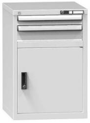 POLAK Fiókos szekrény ZA2, 578 x 600 x 840 mm, szürkésszürke